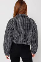 Tweed Crop Puffer Jacket - Elysian Couture