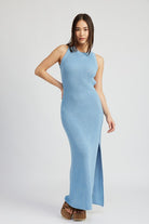 HALTER NECK MAXI DRESS WITH OPEN BACK - Elysian Couture