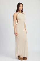 HALTER NECK MAXI DRESS WITH OPEN BACK - Elysian Couture