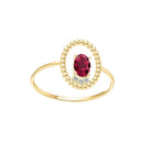 Sunshine Ruby Framed Diamond Ring - Elysian Couture