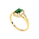 Emerald 18K Solid Gold Ring - Elysian Couture