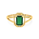 Emerald 18K Solid Gold Ring - Elysian Couture