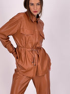 Vegan Leather Shacket - Elysian Couture