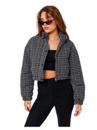 Tweed Crop Puffer Jacket - Elysian Couture