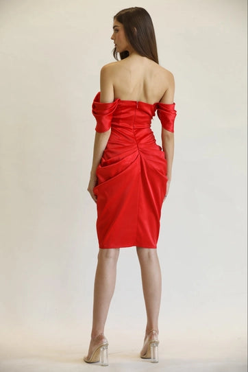 Daania Scarlet Dress - Elysian Couture